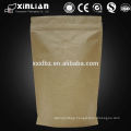 high quality flat bottom kraft paper bag/stand up pouch aluminum foil coffee bag